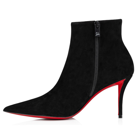 Christian Louboutin So Apostropha Booty 80 Black Suede Ankle Heel Bootie 36 - Picture 11 of 16
